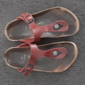 Birkenstock Red Thong Sandals